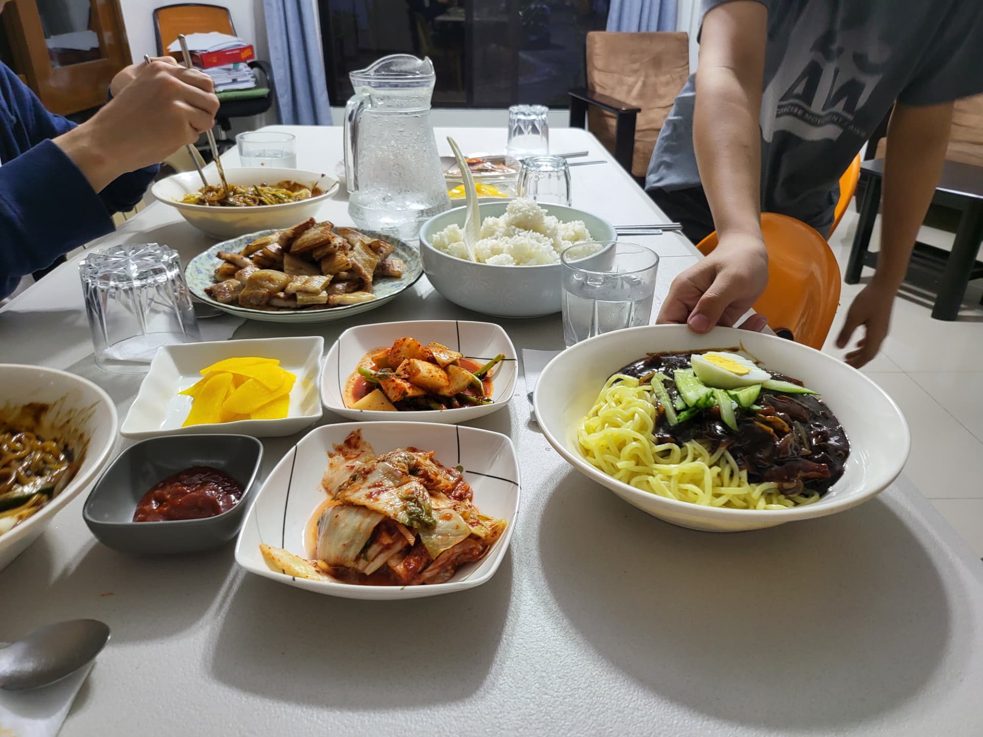 한식 정식 테이블